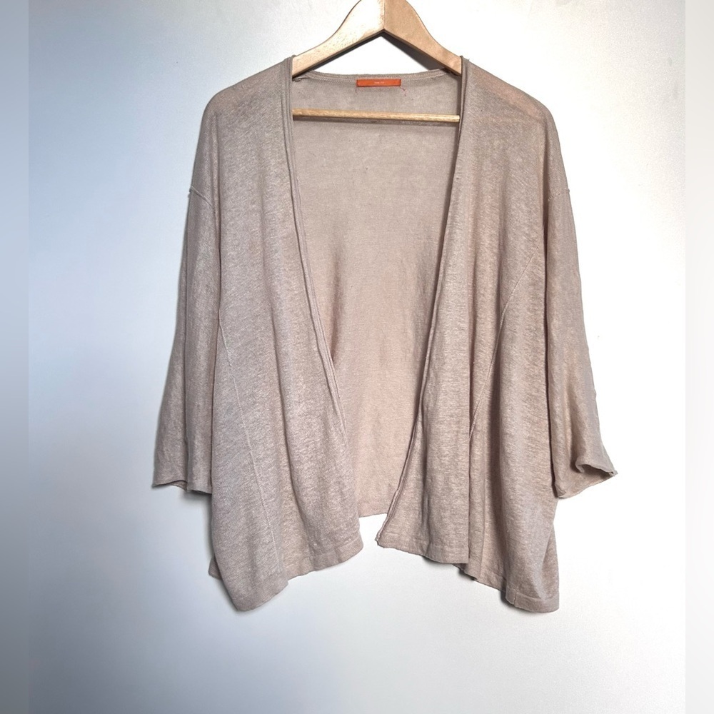 Linen Cardigan Sweater Duster Open Front - Picture 6 of 6